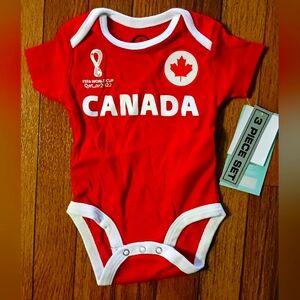 Baby Canada Fifa Cup onesie Sz 3/6m nwt